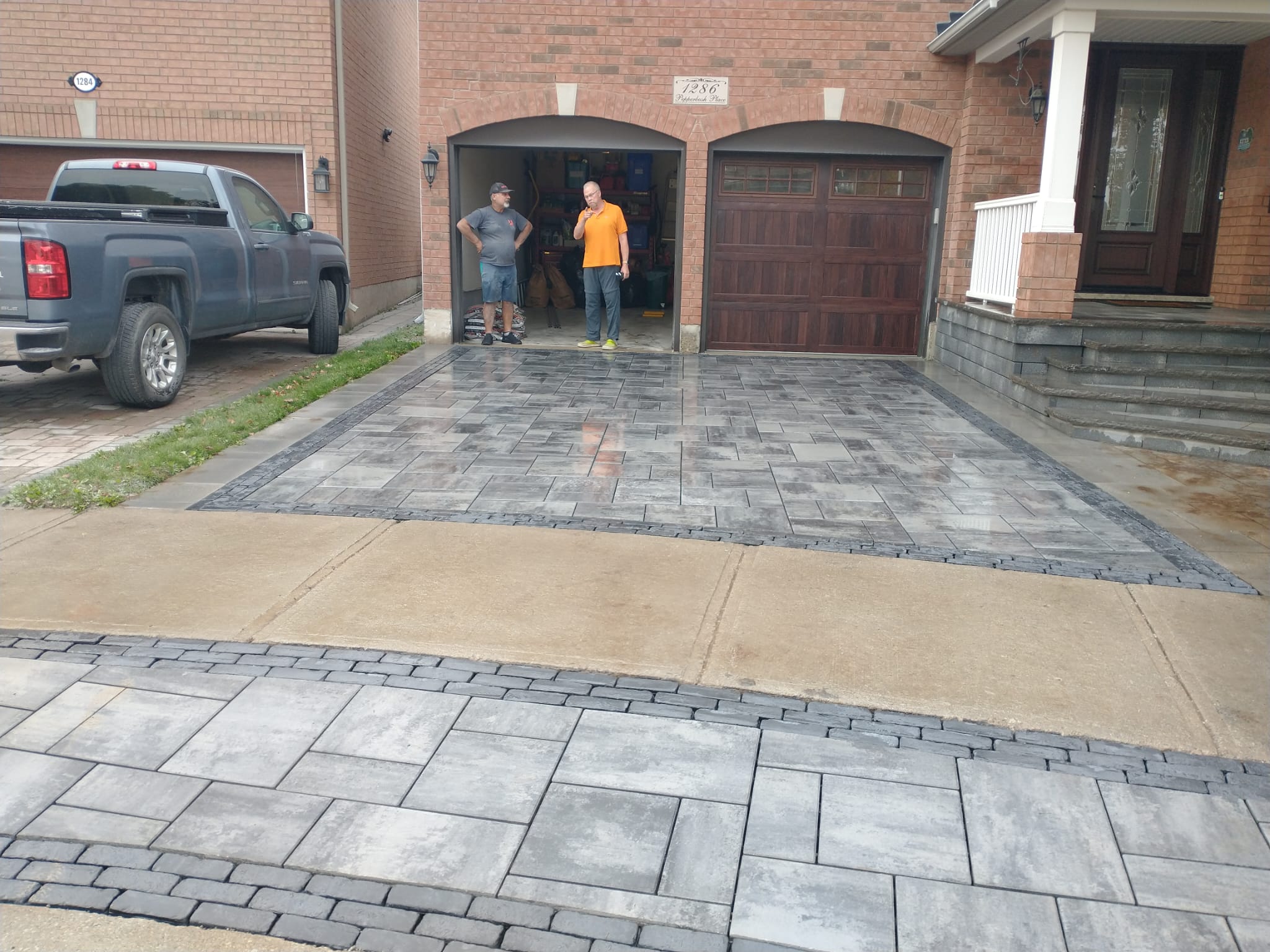 Interlock driveway and front yard - curb appeal improvements